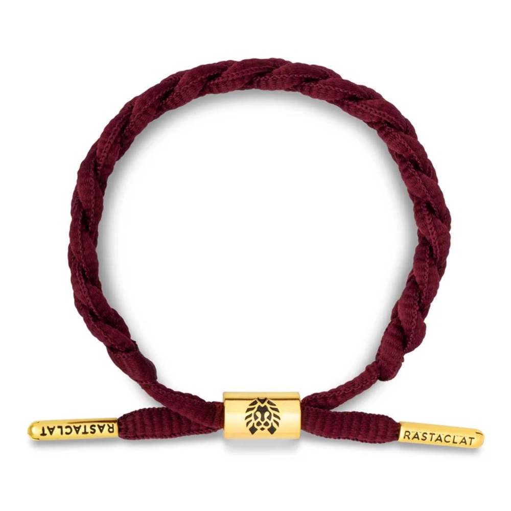 RASTACLAT SOLID BRAIDED BRACELET IN MERLOT